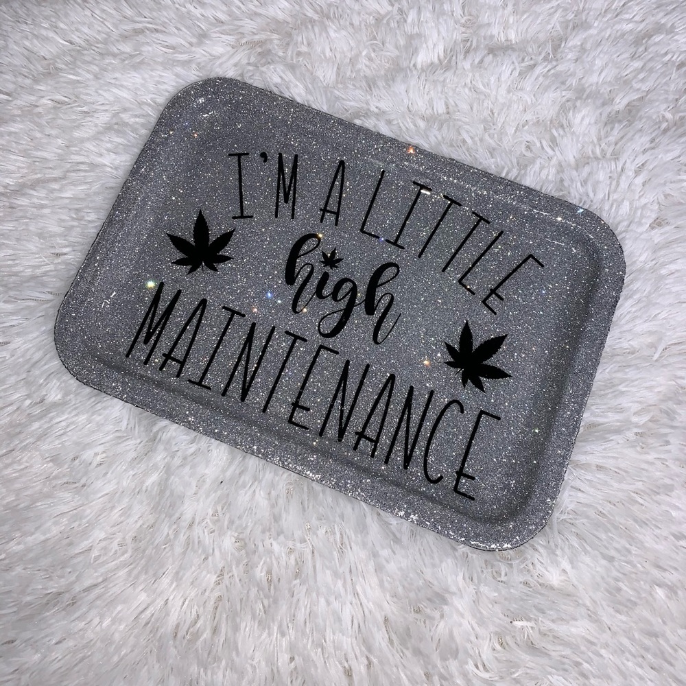 Beautiful Custom handmade glittered tray